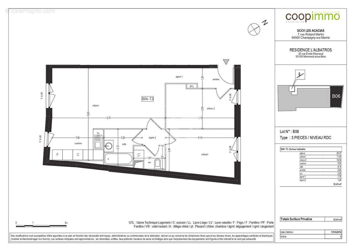 Appartement à MONTREUIL