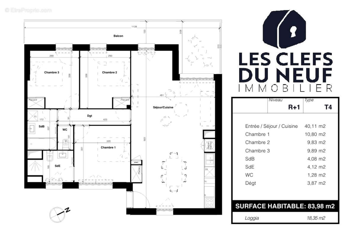 Appartement à CORNEBARRIEU