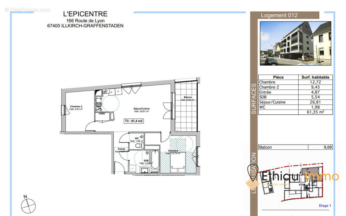 Appartement à ILLKIRCH-GRAFFENSTADEN