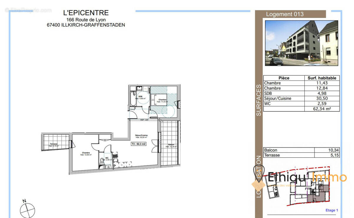 Appartement à ILLKIRCH-GRAFFENSTADEN