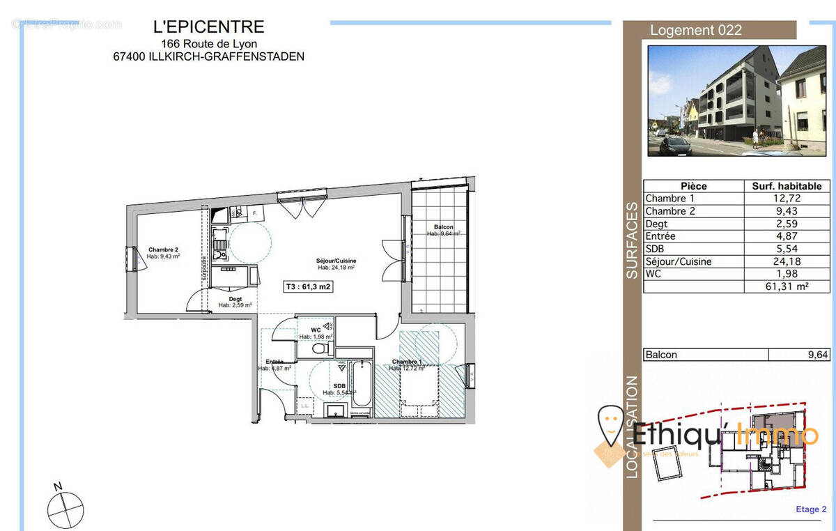 Appartement à ILLKIRCH-GRAFFENSTADEN