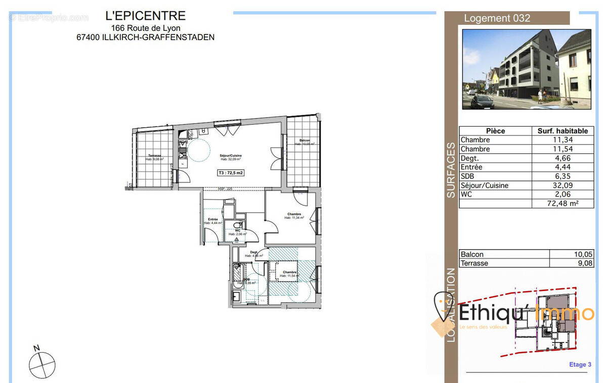 Appartement à ILLKIRCH-GRAFFENSTADEN