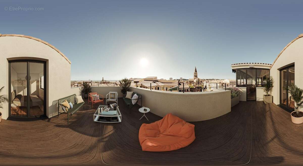 Vue 360° au dessus des toits de Nîmes - Appartement à NIMES