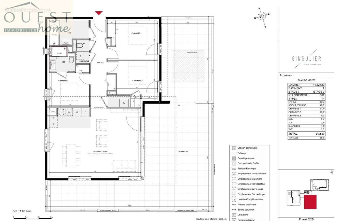 Appartement à SAINTE-FOY-LES-LYON