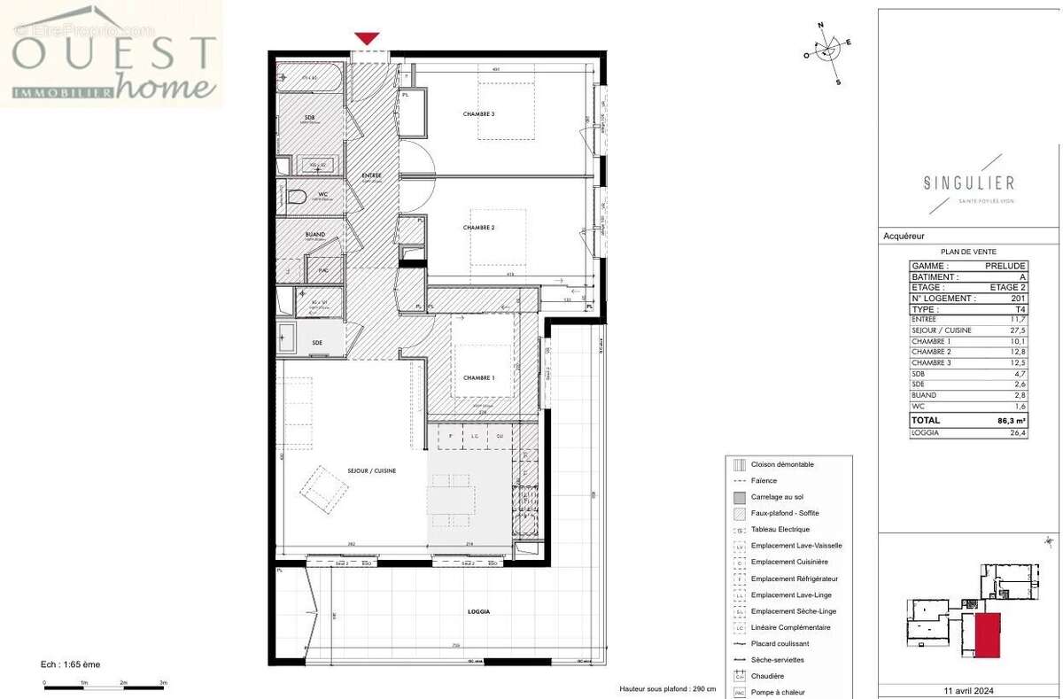 Appartement à SAINTE-FOY-LES-LYON