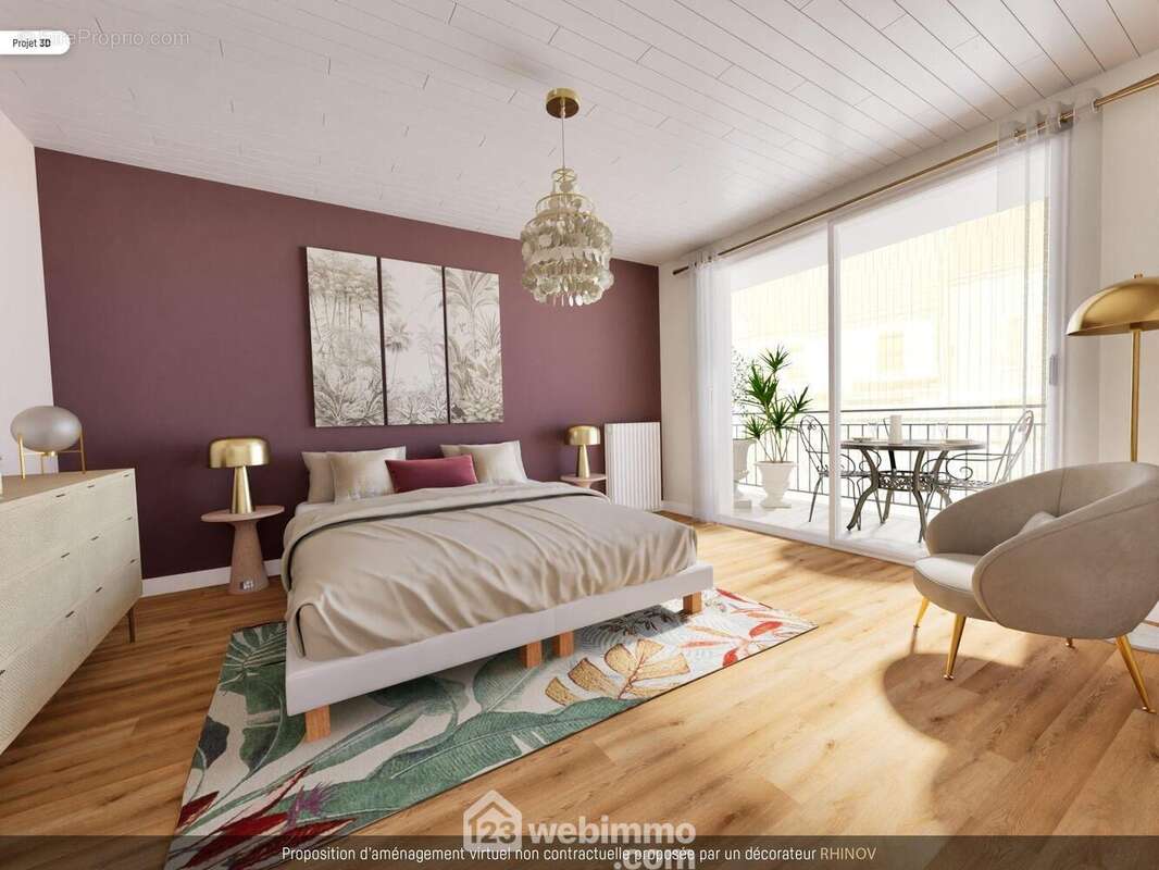 Photo projet, transformation séjour en chambre parentale (non contractuelle) - Maison à LEUVILLE-SUR-ORGE