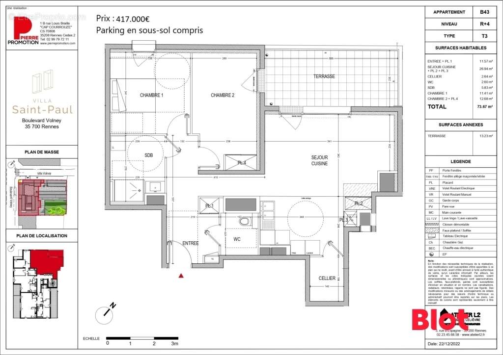 Appartement à RENNES