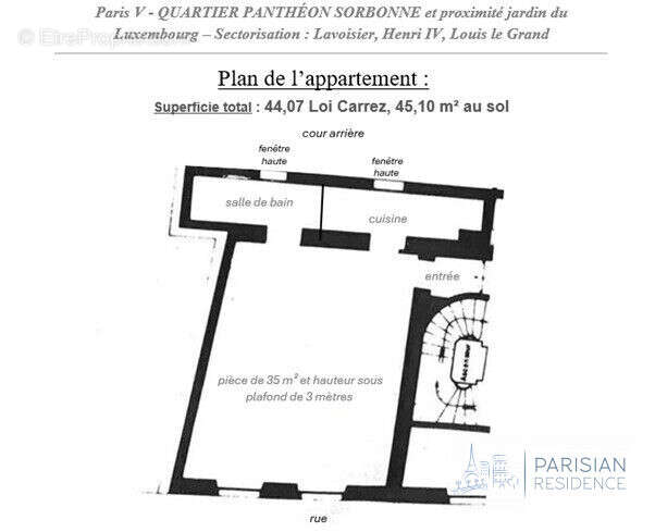 Appartement à PARIS-5E