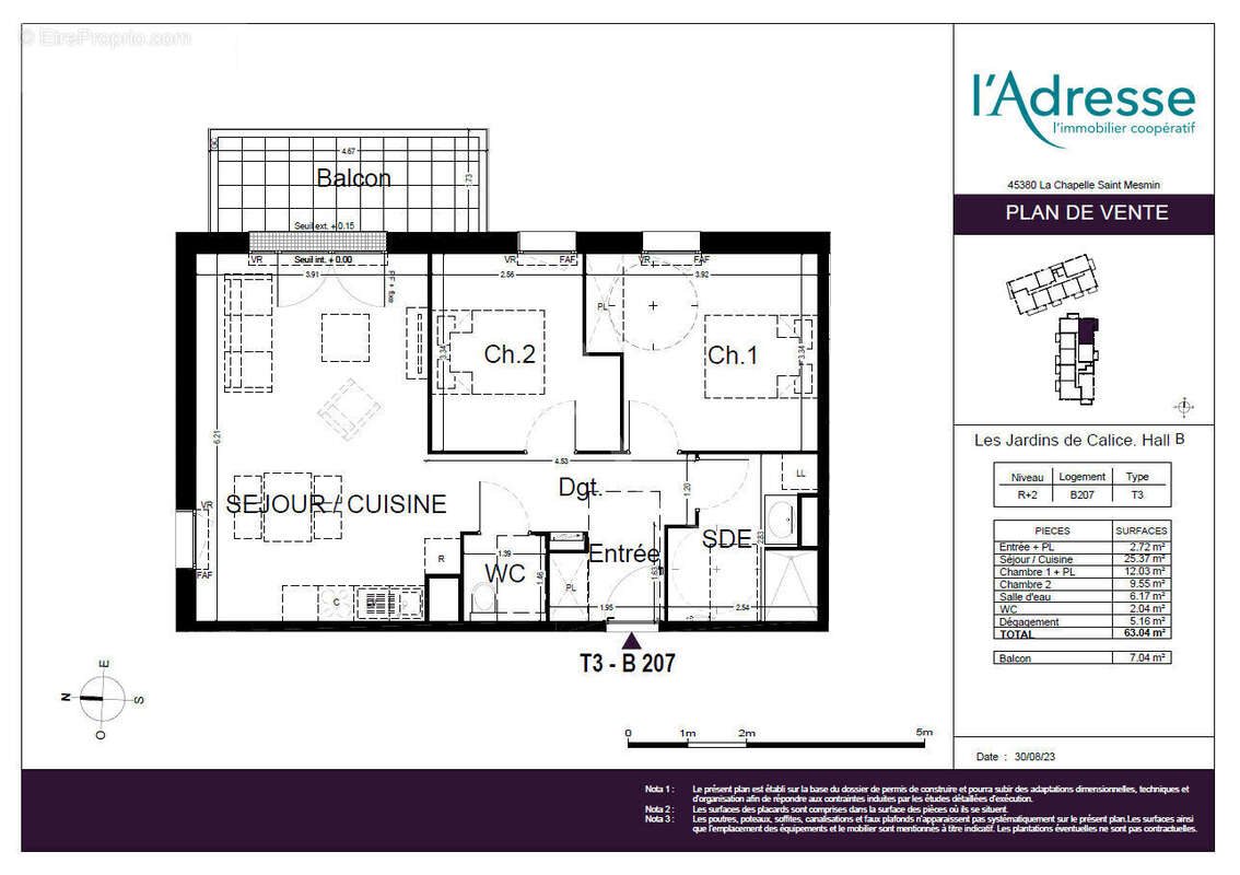 Appartement à LA CHAPELLE-SAINT-MESMIN