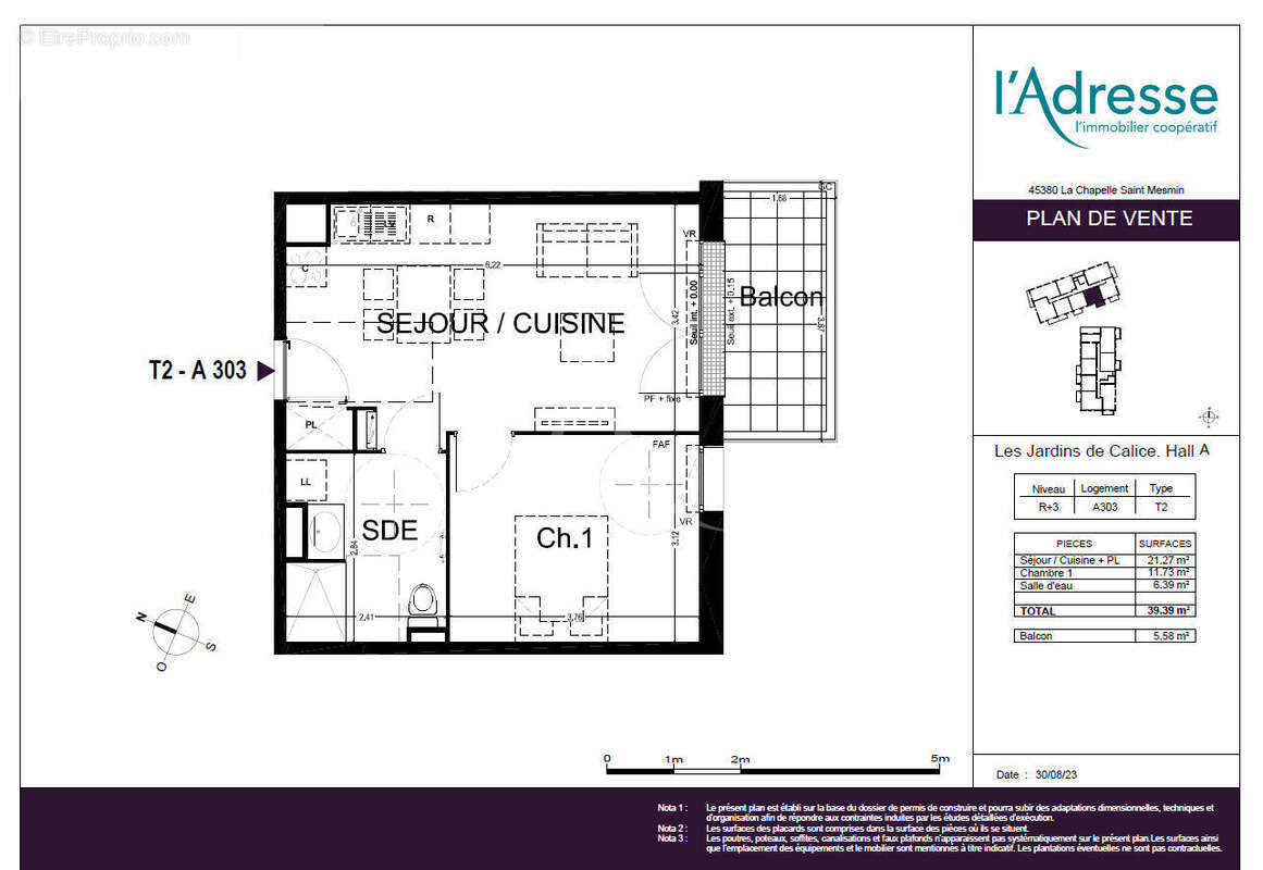Appartement à LA CHAPELLE-SAINT-MESMIN