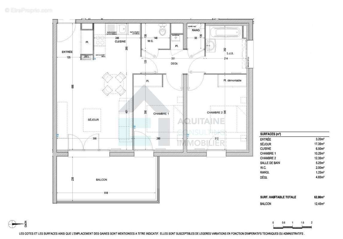 Appartement à VILLENAVE-D&#039;ORNON