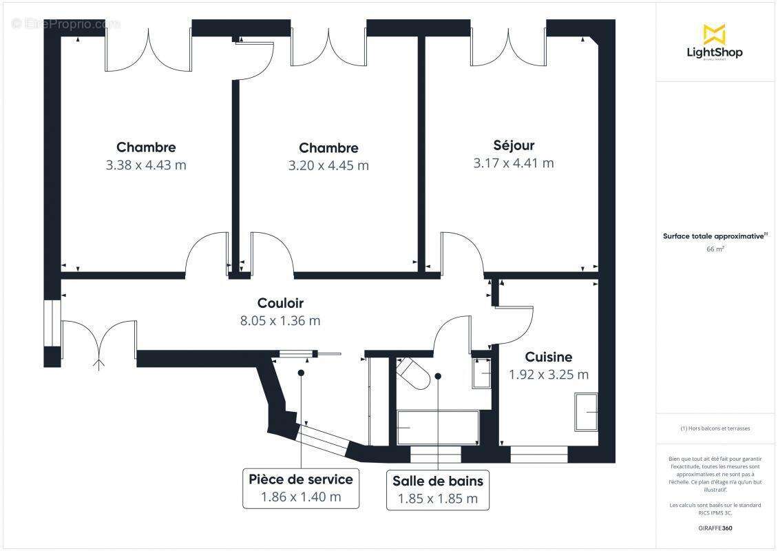 Appartement à PARIS-19E
