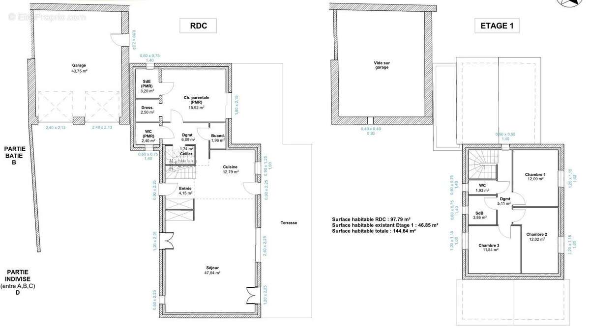 Terrain à LES CHERES