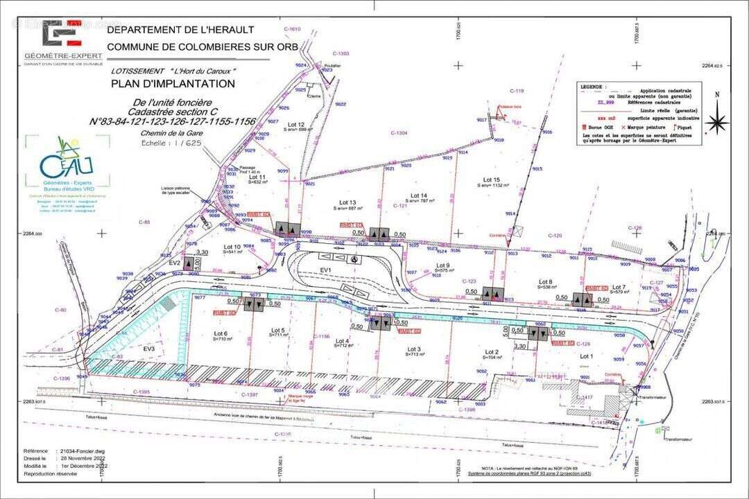 Terrain à COLOMBIERES-SUR-ORB