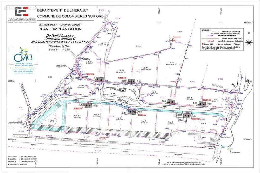 Terrain à COLOMBIERES-SUR-ORB