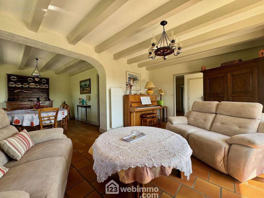 D&#039;un côté, la pièce de vie de plus de 34 m2 : - Maison à MIGNE-AUXANCES