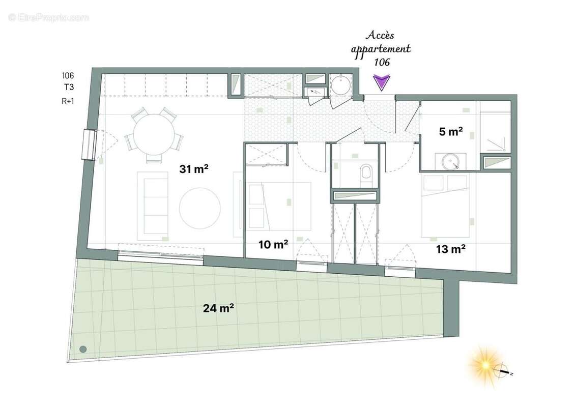 Photo 4 - Appartement à CLARENSAC