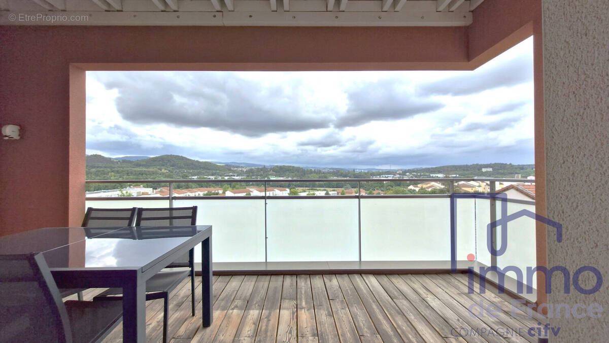 terrasse vue panoramique sud - Appartement à LA TALAUDIERE
