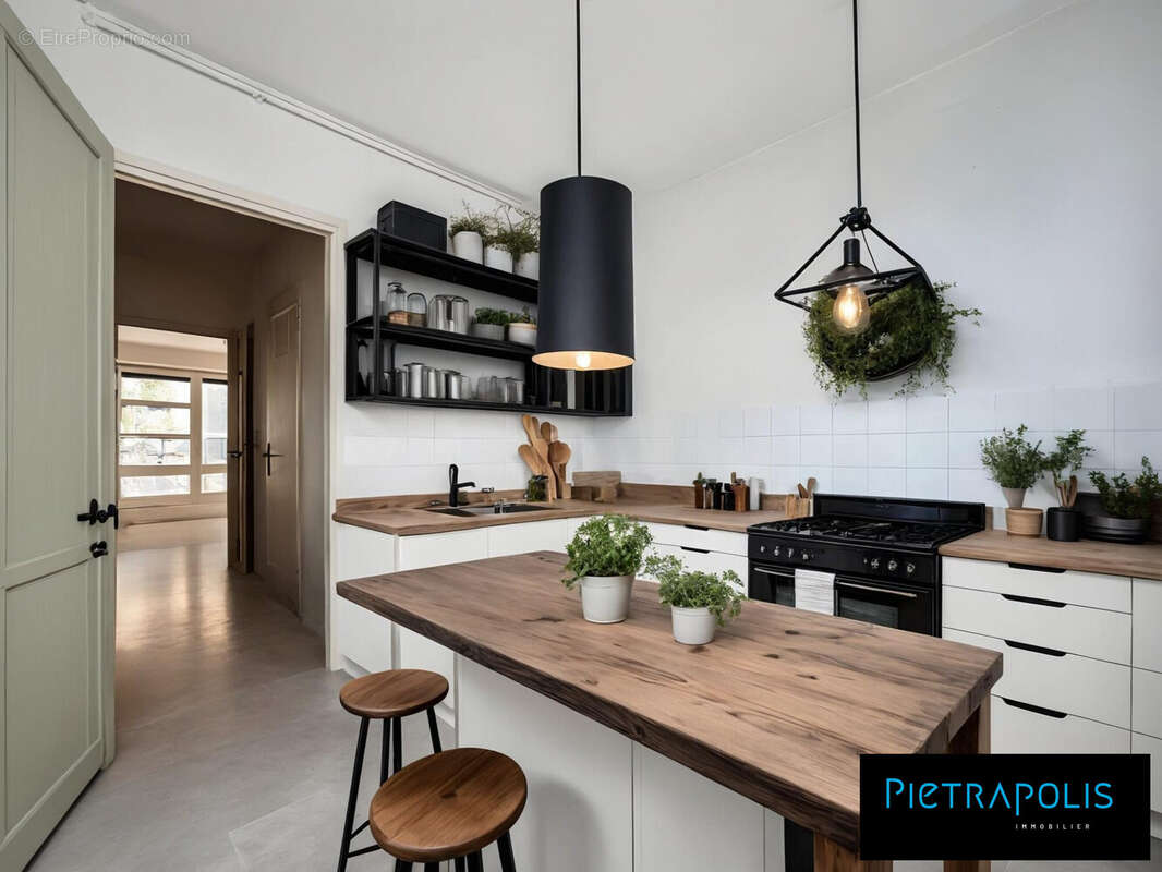 Cuisine - proposition d&#039;aménagement - Appartement à LYON-3E