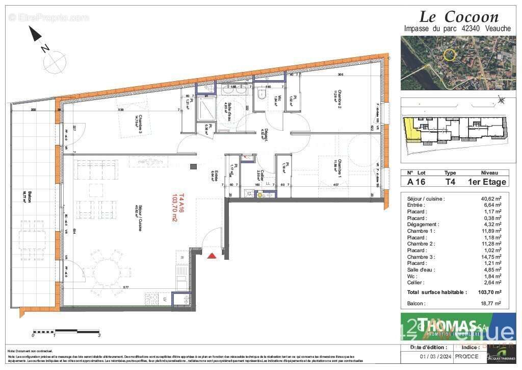 Appartement à VEAUCHE