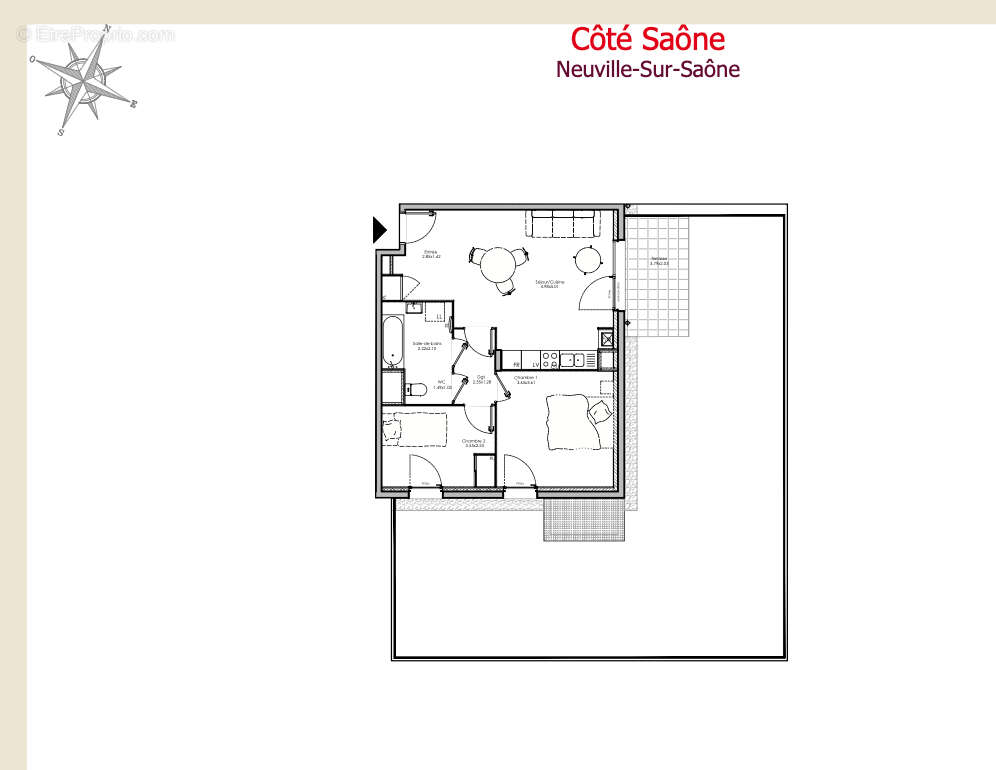 Appartement à NEUVILLE-SUR-SAONE