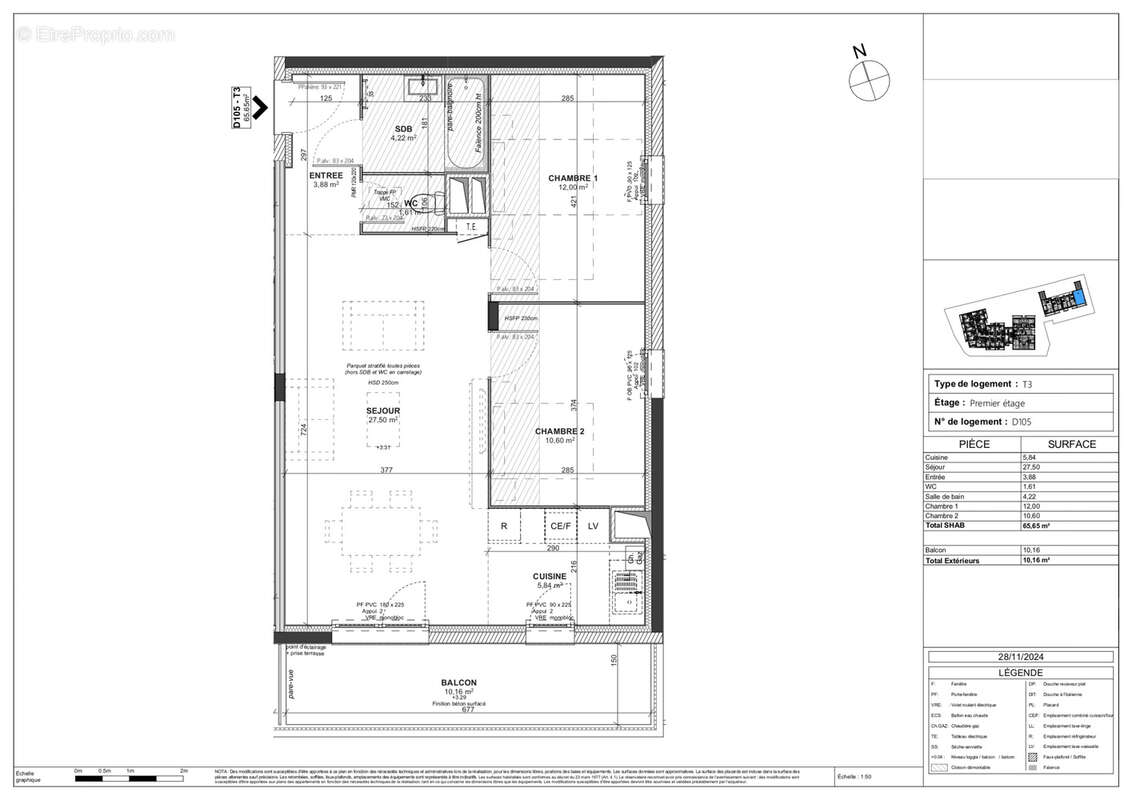 Appartement à SAINT-BONNET-DE-MURE