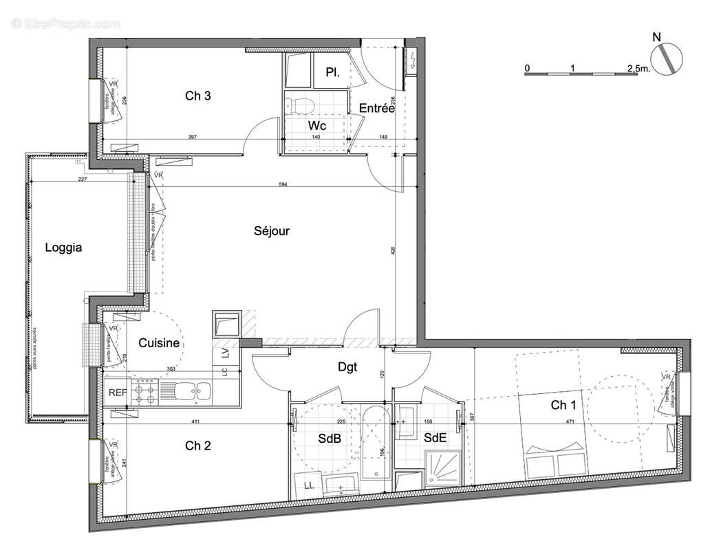 Appartement à AUBERVILLIERS