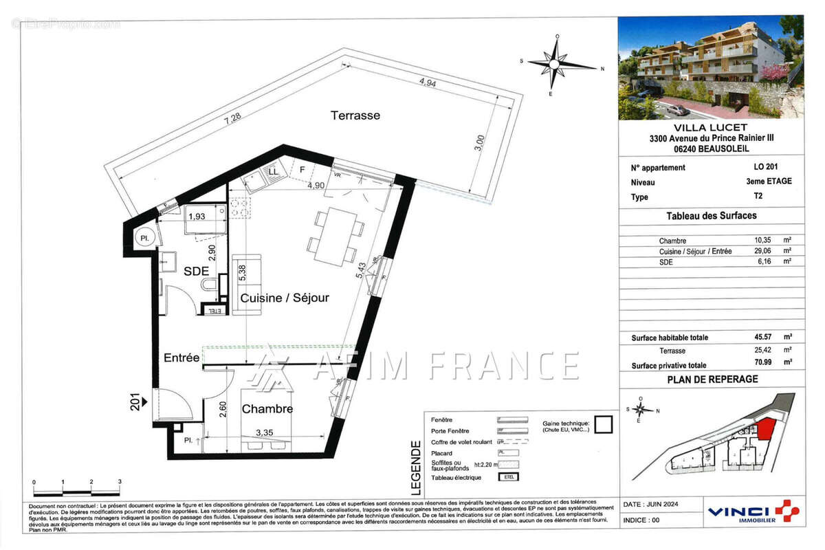 Appartement à BEAUSOLEIL