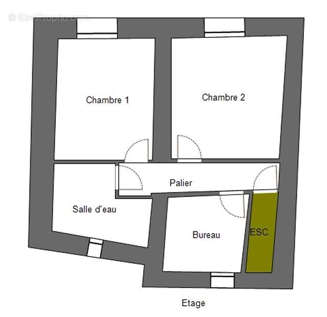 Plan indicatif du 1er étage - Maison à PEILLE