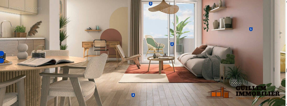 Perspective intérieur - Appartement à LA SEYNE-SUR-MER