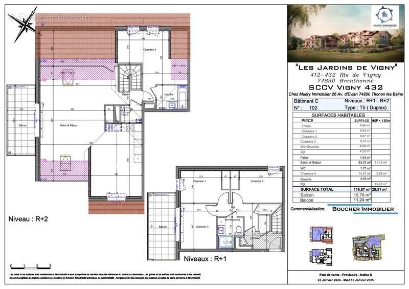 Appartement à BRENTHONNE