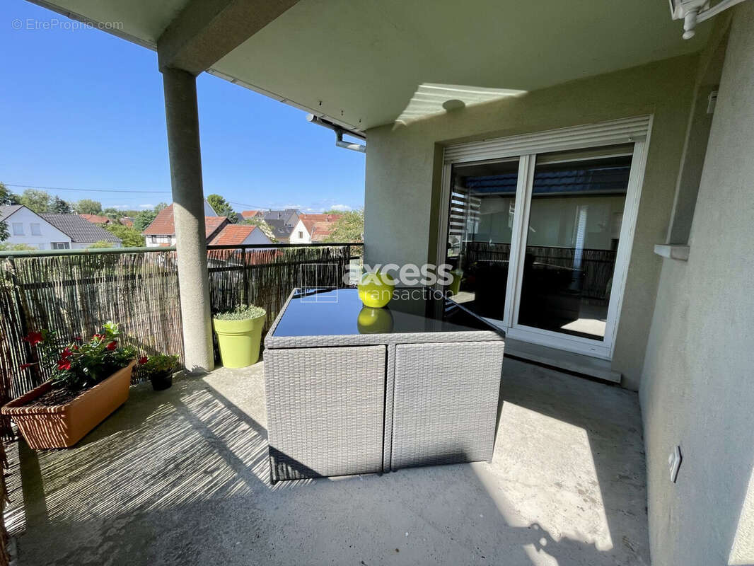 terrasse salon - Appartement à BISCHWILLER