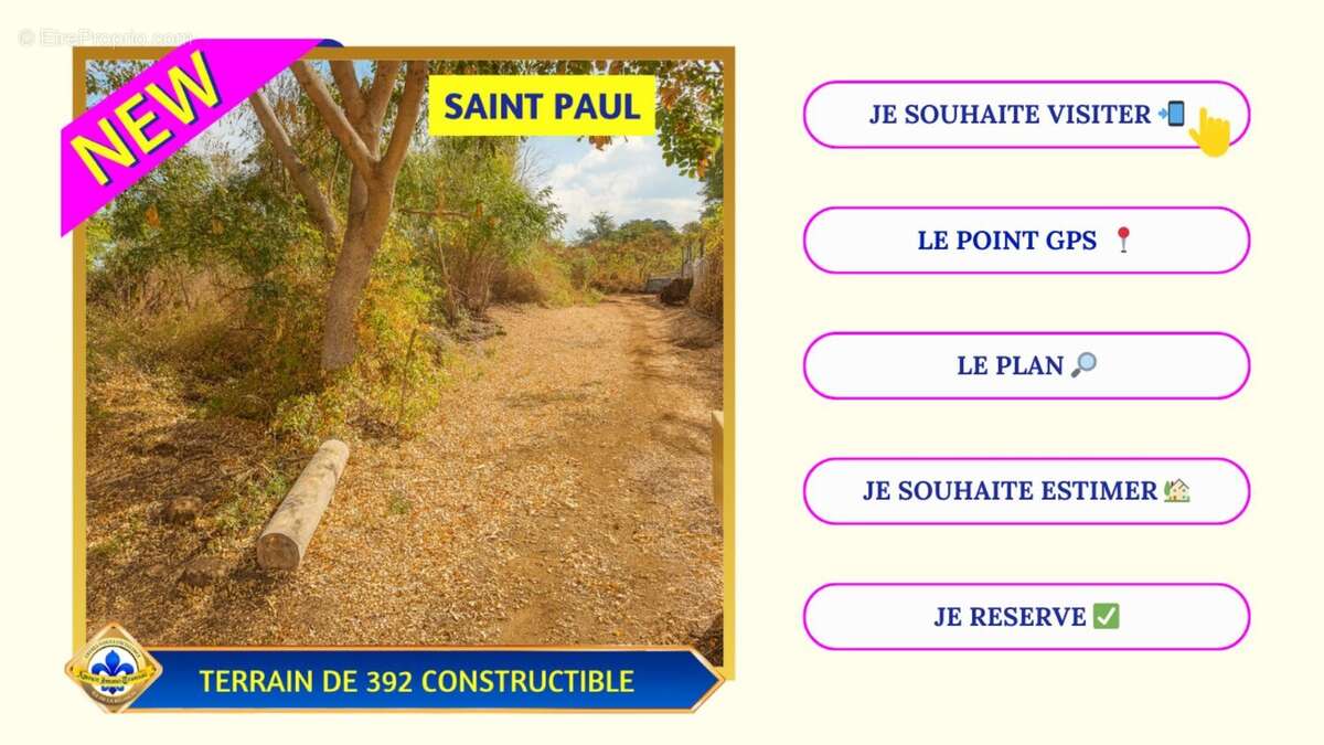 Terrain à SAINT-PAUL