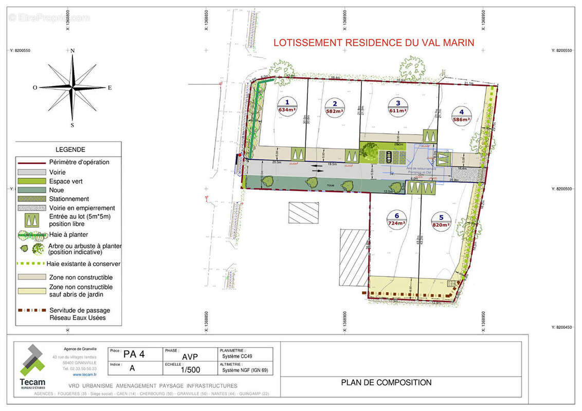 Terrain à BRICQUEVILLE-SUR-MER