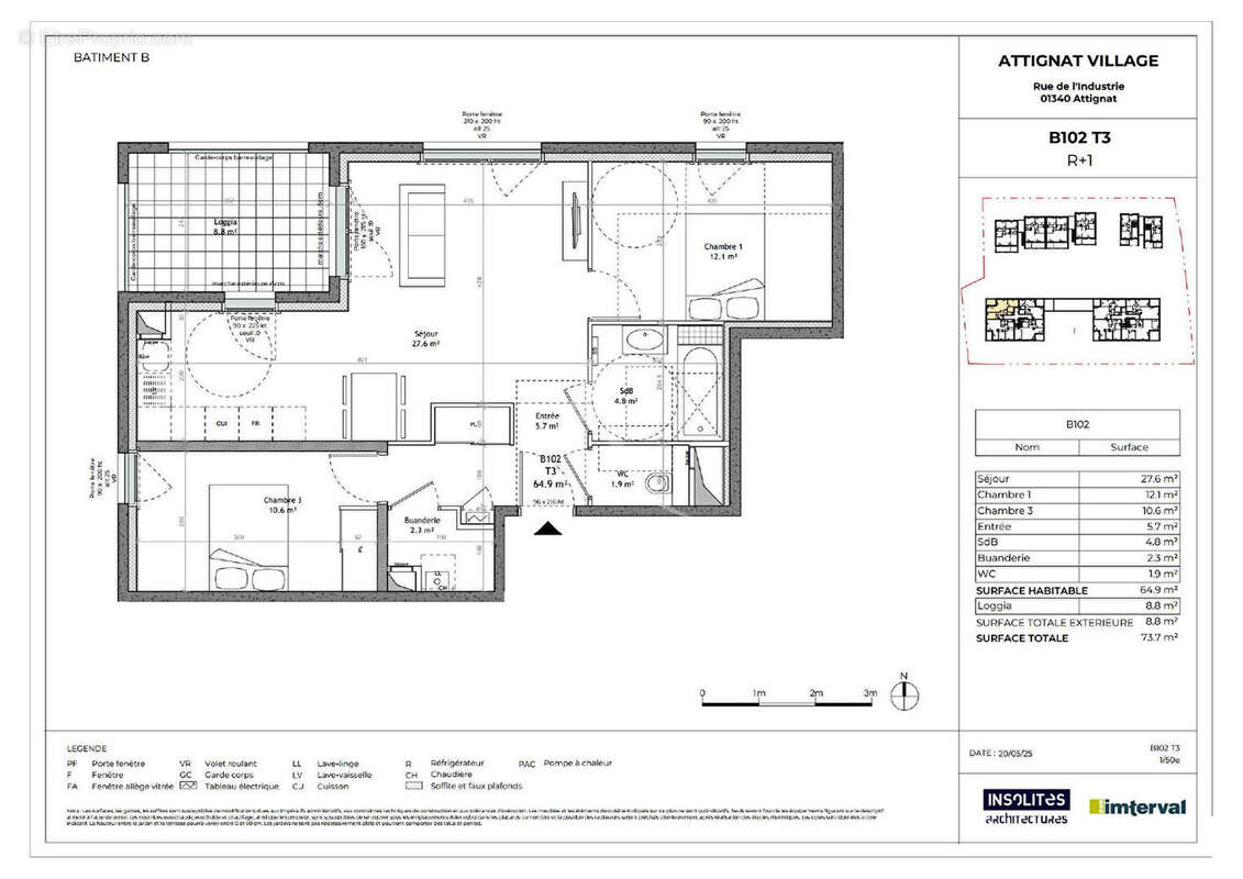 Appartement à ATTIGNAT