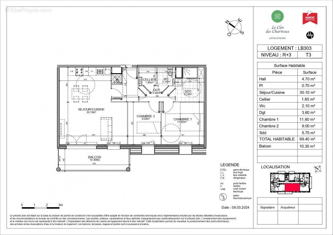 Appartement à LONGUENESSE