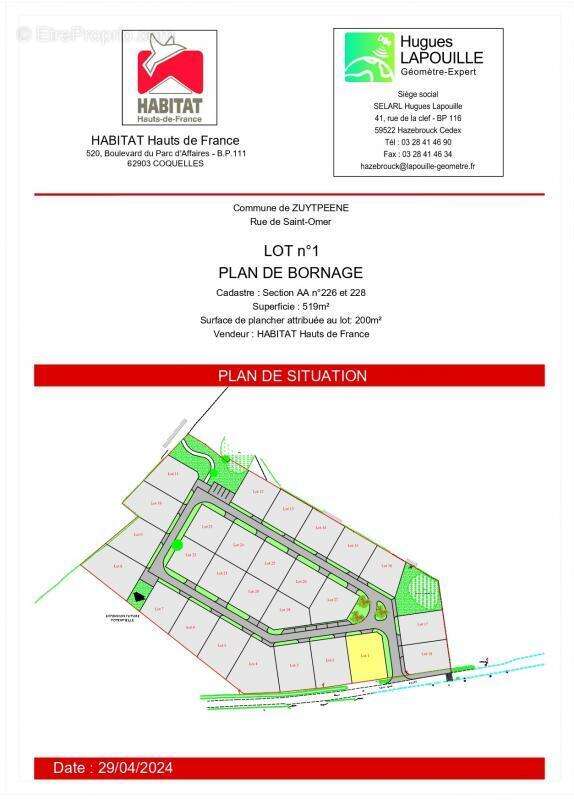 Terrain à HAZEBROUCK