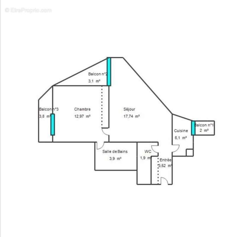 Appartement à MENTON