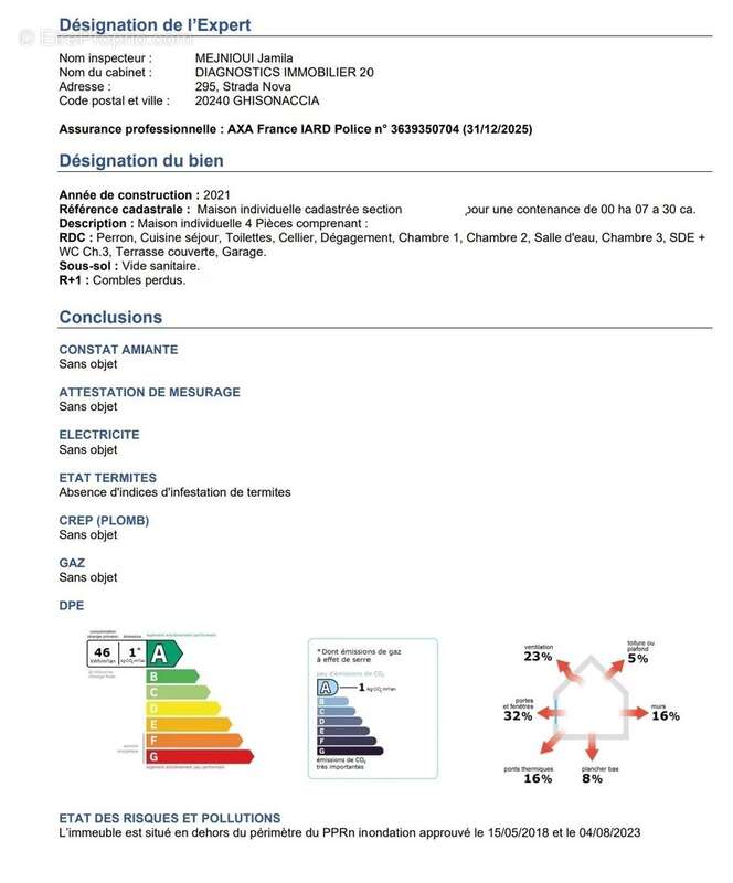 Maison à GHISONACCIA
