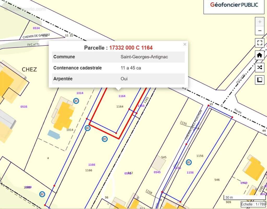 Terrain à SAINT-GEORGES-ANTIGNAC