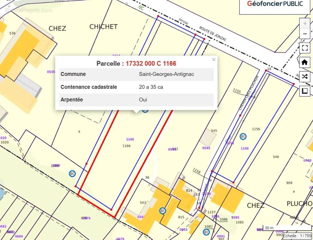 Terrain à SAINT-GEORGES-ANTIGNAC